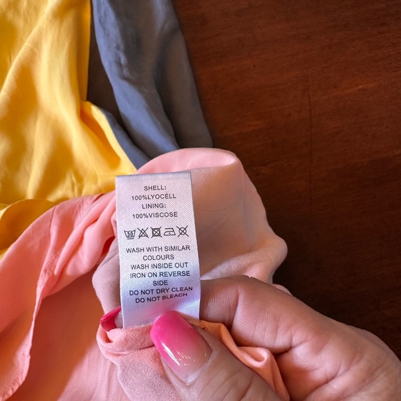 Oliver Bonas‎ size 16  V-Neck colorblock  Sleeveless Sheath Dress - Picture 12 of 12